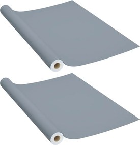 vidaXL 2 db szürke öntapadó PVC ajtófólia 500 x 90 cm