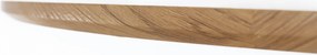 Étkezőasztal, kerek, tölgy/fekete, átmérő 110 cm, REVENTON NEW