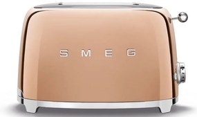 50-es évekbeli, Retro stílusú kenyérpirító, P2 rózsaszín arany 950W - SMEG