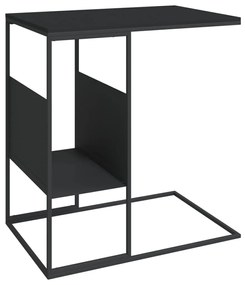 Fekete szerelt fa kisasztal 55x36x59,5 cm