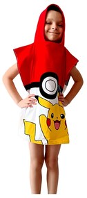 Pokémon Pokéball és Pikachu gyermek poncsó, 50 x 115 cm