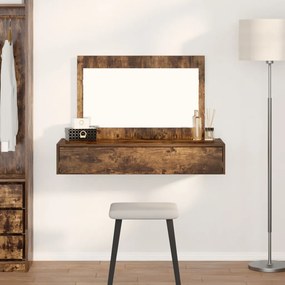 Fali sminkasztal Füstölt tölgy 100x40x70 cm