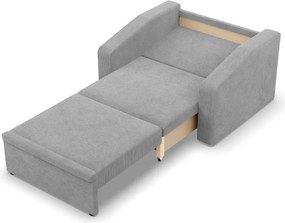 Vertico fekvőfotel, 80 cm széles, kordbársony, szürke
