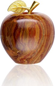 Alma díszfigura Ónix Kő természetes elegáns dekoráció barna 5cm