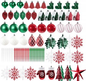 Nagy karácsonyfadíszek szett Törésbiztos karácsonyfagömbök