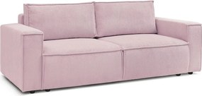 Világos rózsaszín kordbársony kinyitható kanapé 245 cm Nihad – Bobochic Paris