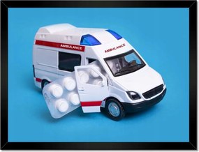 Poszterek keretben 40x30 Mentőautó