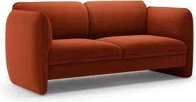 Téglavörös bársony kanapé 168 cm Georgia – Micadoni