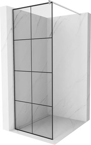 Mexen Kioto Walk-In Zuhanyfal 90 x 200 cm,  átlátszó üveg/ fekete    8 mm, króm - 800-090-101-01-7 Walk-In Zuhanyfal