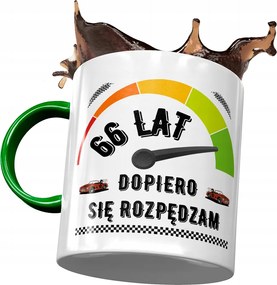 Zöld Bögre Születésnapra 66 66-es 66-os Ajándék Nyomtatott Fotóval