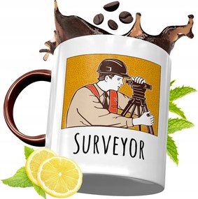 Bordó Bögre Földmérőnek Születésnapi Ajándék fényképes nyomtatással