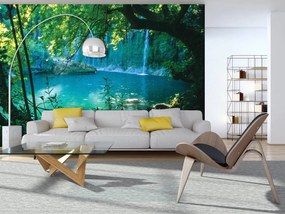 Fotótapéta - Titokzatos türkizkék tó (152,5x104 cm)