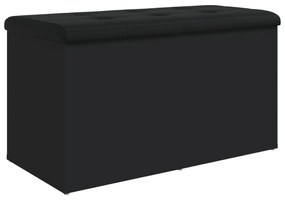 fekete szerelt fa tárolópad 82 x 42 x 45 cm