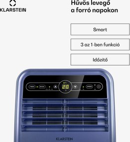 Klarstein Metrobreeze New York Smart 7k, mobil klíma, 7000 BTU / 2,1 kW, A energiaosztály, távirányító