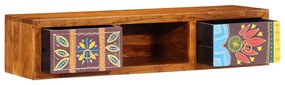 tömör akácfa többszínű TV-szekrény 100x30x22