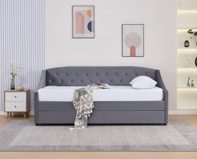 Kihúzható ágy, szürke, ALODA