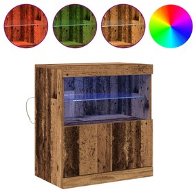 Old Wood LED világítással ellátott Könyvespolc 60x37x67 cm