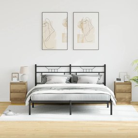 Éjjeli Szekrények LED világítással 2 db Kézműves tölgy 39x34.5x50 cm