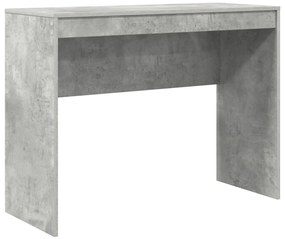 Íróasztal Tárolóval Beton Szürke Feldolgozott Fa