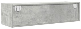 2 db betonszürke szerelt fa TV-szekrény 100x31x25,5cm