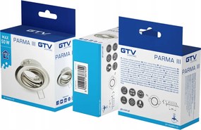 Parma III mennyezeti spot lámpatest, IP20, kerek, állítható dőlésszög, inox