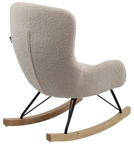 Bézs buklé gyerek hintafotel Rocky – Vipack