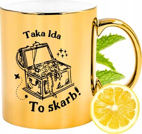 Prémium Arany Csillogó Bögre Ajándék Nyomtatott Fotóval