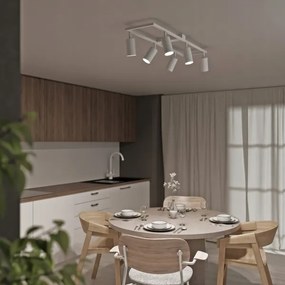 6 foglalatos GU10 spotlámpatest, max. 30 W/izzó, 230 V, fehér