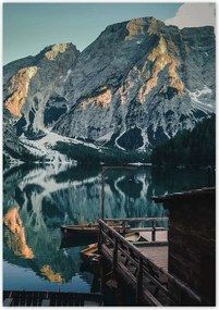 Poszterek 70x100 Fa házikó a hegyekben