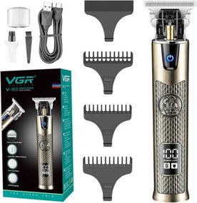 VGR V-983 Professzionális zezeték nélküli hajvágó és kontúrvágó – T-pengével, 0 mm vágás, 1500 mAh akkumulátor, 200 perc üzemidő