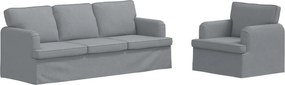 vidaXL Kanapé 2 pcs Világosszürke 144 x 80 x 85 cm szövet