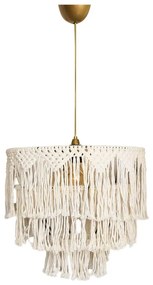 Zsinóros csillár RIMINI 1xE27/40W/230V krémszínű