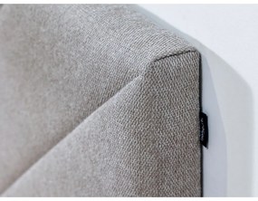 Bézs kárpitozott franciaágy ágyráccsal 160x200 cm Romane – Bobochic Paris