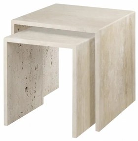 Kő tárolóasztal szett 2 db-os 45x45 cm VARU – Blomus