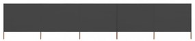 antracitszürke 5 paneles szövet szélfogó 600 x 160 cm