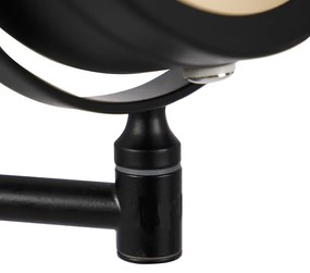 Design fürdőszobai tükör fekete, beépített LED-del, állítható, IP44 - Vicino