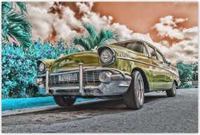 Poszterek 120x80 Sárga antik autó