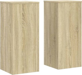 vidaXL 2 db sonoma tölgy szerelt fa növénytartó állvány 30x30x70 cm