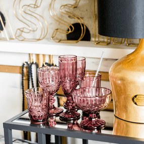 Vizespohár készlet, 6db, 240 ml, rózsaszín, FREGATA TYP 2