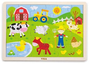 Gyermek fa puzzle Viga Farma