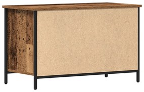 TV Szekrény Régi Fa 80x40x50 cm Mérnöki Fa és Acél