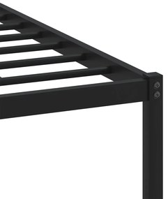 füstös tölgy színű fém ágykeret matrac nélkül 100 x 200 cm