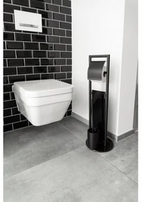 WENKO 24982800 - RAVINA WC-készlet 20x70 cm rozsdamentes acél/fekete
