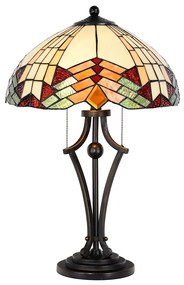 Tiffany asztali lámpa Piros Ø 40x60 cm