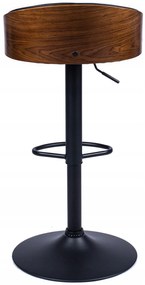 Elegáns Bárszék Fekete Eco-bőr Kárpittal. KANSAS