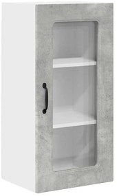 Fali konyhaszekrény 2 pcs Beton Szürke 40 x 31 x 80 cm Faanyag