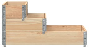 3 szintes tömör fenyőfa magaságyás 120 x 80 cm