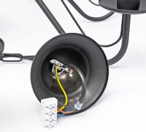 MALBO láncos csillár 8xE14/10W/230V fekete