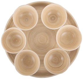 Fehér bambusz szervírozó készlet ø 32 cm Puro – PT LIVING