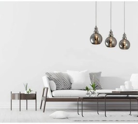 Csillár zsinóron AKSO 3xE14/40W/230V matt króm